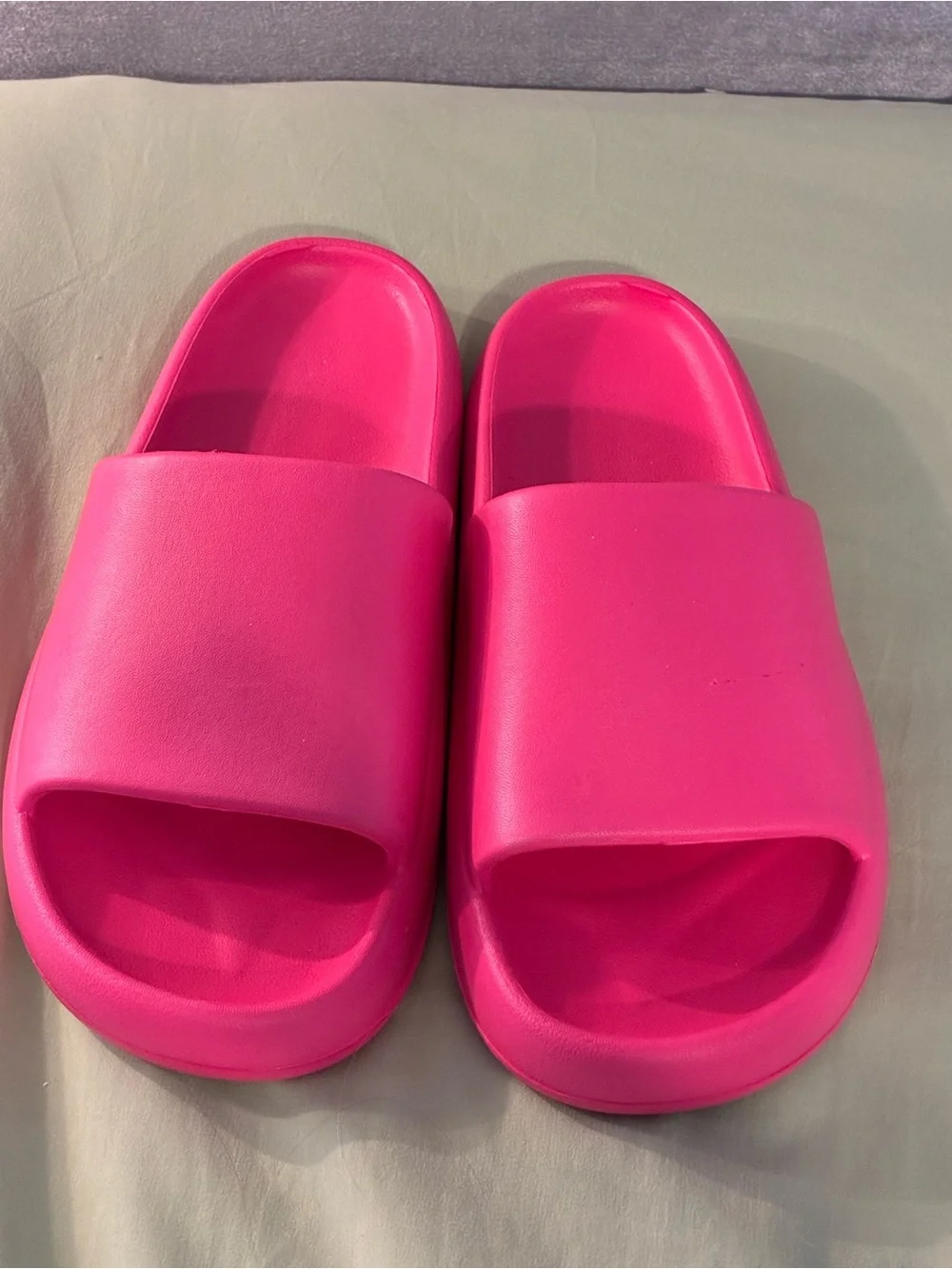 Hot Pink Slide Sandals